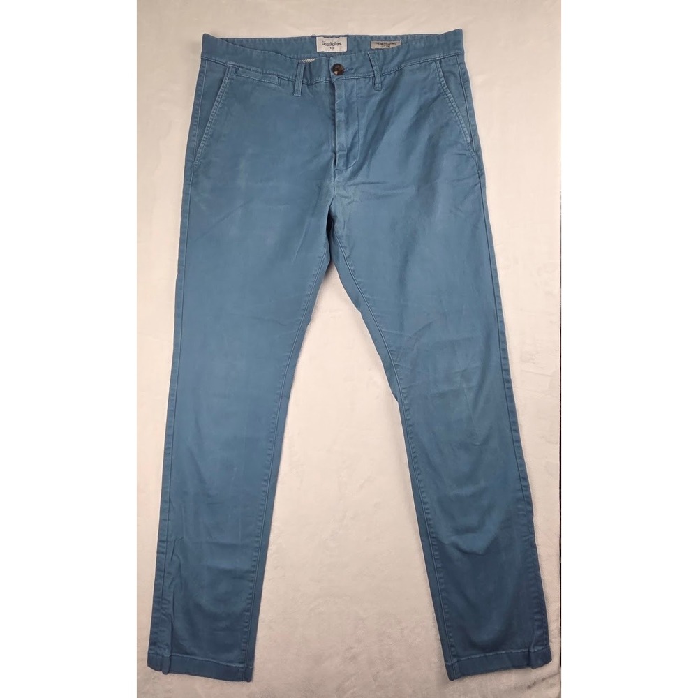 Goodfellow Chino Pants Mens 34x32‎ Tan Slim Fit Flat Front Casual Excellent